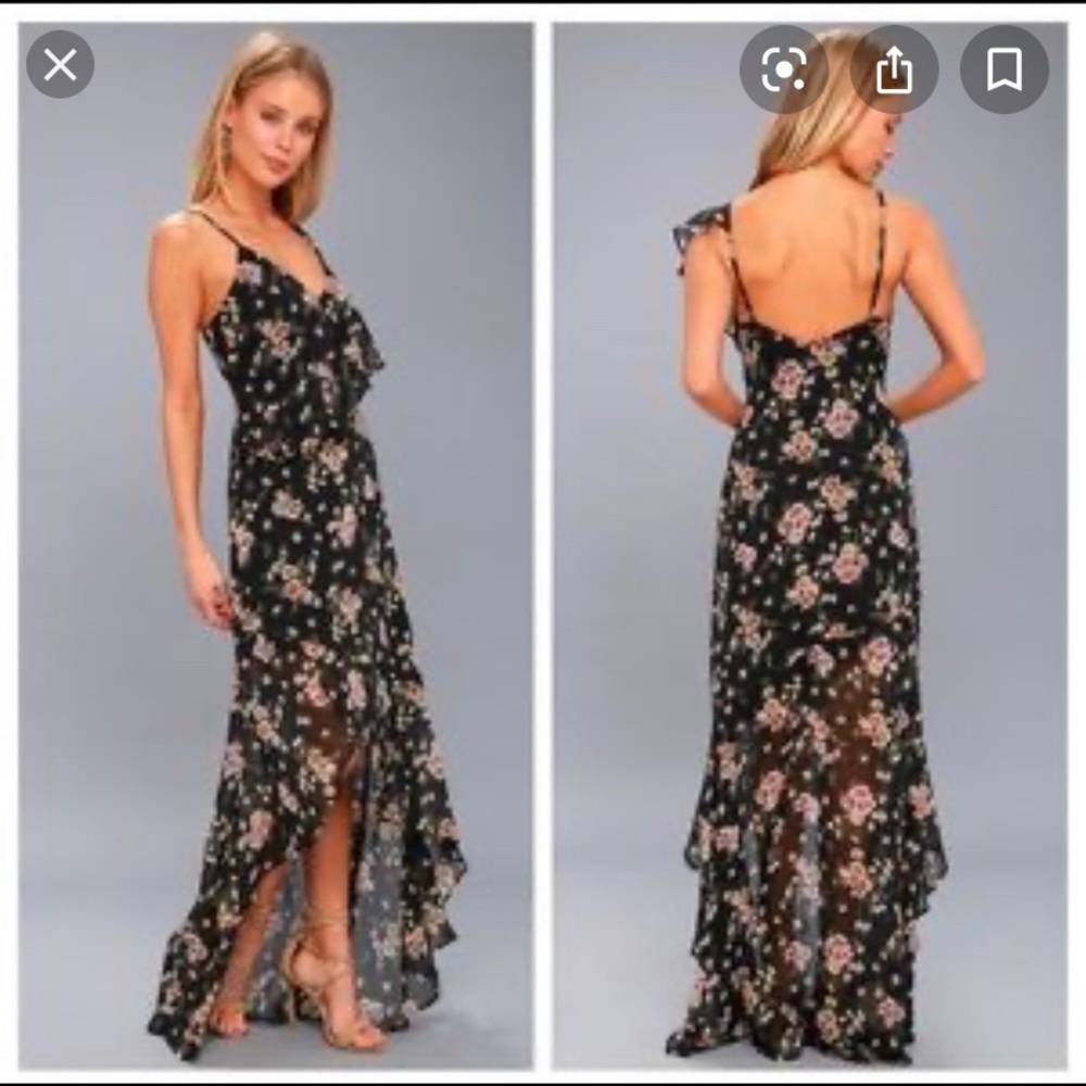 Lulu’s Harmonica Floral Print HighLow dress!